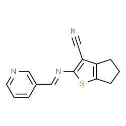 2-[(3-pyridinylmethylene)amino]-5,6-dihydro-4H-cyclopenta[b]thiophene-3-carbonitrile Structure