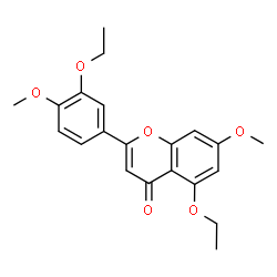 5-Ethoxy-2-(3-ethoxy-4-methoxyphenyl)-7-methoxy-4H-1-benzopyran-4-one structure