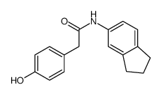 N-(2,3-Dihydro-1H-inden-5-yl)-2-(4-hydroxyphenyl)acetamide结构式