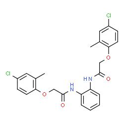 N,N'-1,2-Phenylenebis[2-(4-chloro-2-methylphenoxy)acetamide]结构式