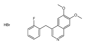 4-[(2-fluorophenyl)methyl]-6,7-dimethoxyisoquinolin-2-ium,bromide Structure