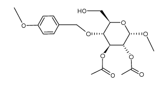methyl 2,3-di-O-acetyl-4-O-p-methoxybenzyl-α-D-glucopyranoside Structure