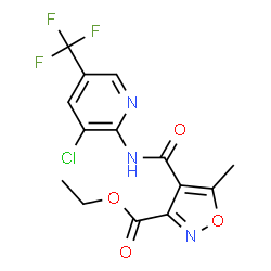 ETHYL 4-(([3-CHLORO-5-(TRIFLUOROMETHYL)-2-PYRIDINYL]AMINO)CARBONYL)-5-METHYL-3-ISOXAZOLECARBOXYLATE结构式