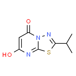 5H-1,3,4-Thiadiazolo[3,2-a]pyrimidin-5-one, 7-hydroxy-2-(1-methylethyl)- (9CI) structure