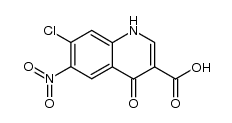 7-chloro-6-nitro-4-oxo-1,4-dihydroquinoline-3-carboxylic acid结构式