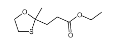 2-Methyl-1,3-oxathiolane-2-propionic acid ethyl ester结构式