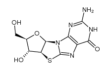 8,2'-anhydro-8-mercaptoguanosine Structure