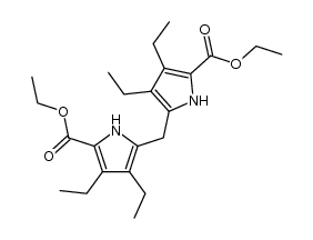 diethyl 3,3',4,4'-tetraethyl-2,2'-methylenedipyrrole-5,5'-dicarboxylate结构式