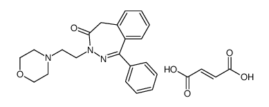 (E)-but-2-enedioic acid,3-(2-morpholin-4-ylethyl)-1-phenyl-5H-2,3-benzodiazepin-4-one结构式