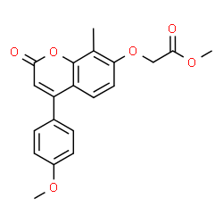 methyl 2-[4-(4-methoxyphenyl)-8-methyl-2-oxochromen-7-yl]oxyacetate Structure