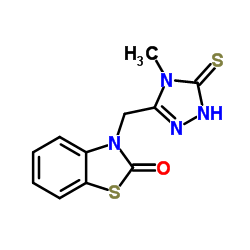2(3H)-benzothiazolone, 3-[(5-mercapto-4-methyl-4H-1,2,4-triazol-3-yl)methyl]-结构式