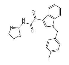 N-(4,5-dihydrothiazol-2-yl)-2-[1-(4-fluorobenzyl)-1H-indol-3-yl]-2-oxo-acetamide结构式