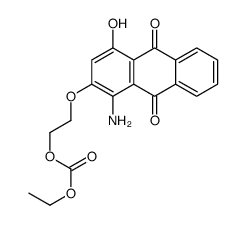 2-[(1-amino-9,10-dihydro-4-hydroxy-9,10-dioxo-2-anthryl)oxy]ethyl ethyl carbonate结构式