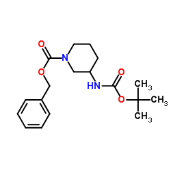 1-CBZ-3-(BOC-AMINO)PIPERIDINE structure