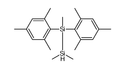 dimethylsilyl-methyl-bis(2,4,6-trimethylphenyl)silane结构式