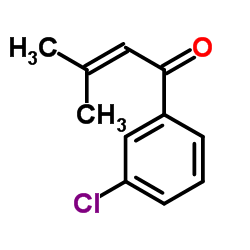 1-(3-Chlorophenyl)-3-methyl-2-buten-1-one Structure
