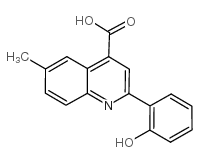 2-(2-羟基苯基)-6-甲基喹啉-4-羧酸结构式