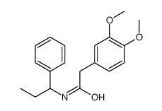 2-(3,4-dimethoxyphenyl)-N-(1-phenylpropyl)acetamide Structure