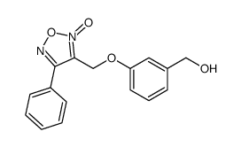 [3-[(2-oxido-4-phenyl-1,2,5-oxadiazol-2-ium-3-yl)methoxy]phenyl]methanol Structure