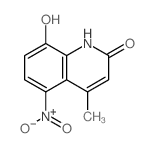 2(1H)-Quinolinone,8-hydroxy-4-methyl-5-nitro-结构式