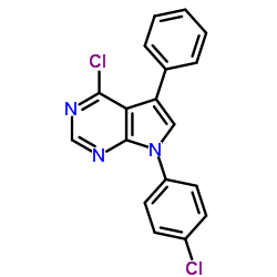 4-Chloro-7-(4-chlorophenyl)-5-phenyl-7H-pyrrolo[2,3-d]pyrimidine structure