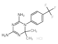6,6-dimethyl-1-[4-(trifluoromethyl)phenyl]-1,3,5-triazine-2,4-diamine Structure