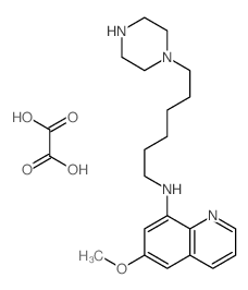 6-methoxy-N-(6-piperazin-1-ylhexyl)quinolin-8-amine; oxalic acid structure