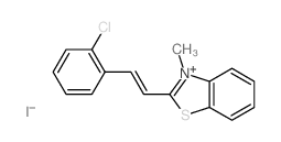 2-[(E)-2-(2-chlorophenyl)ethenyl]-3-methyl-benzothiazole Structure