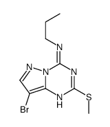 8-bromo-2-methylsulfanyl-N-propylpyrazolo[1,5-a][1,3,5]triazin-4-amine结构式