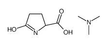 5-oxo-L-proline, compound with trimethylamine (1:1) structure