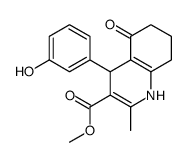 methyl 4-(3-hydroxyphenyl)-2-methyl-5-oxo-4,6,7,8-tetrahydro-1H-quinoline-3-carboxylate结构式