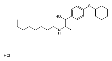 1-(4-cyclohexylsulfanylphenyl)-2-(octylamino)propan-1-ol,hydrochloride结构式