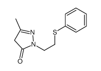 5-methyl-2-(2-phenylsulfanylethyl)-4H-pyrazol-3-one Structure