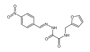 N-(furan-2-ylmethyl)-N'-[(E)-(4-nitrophenyl)methylideneamino]oxamide结构式