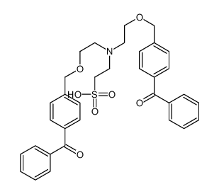 2-[bis[2-[(4-benzoylphenyl)methoxy]ethyl]amino]ethanesulfonic acid结构式