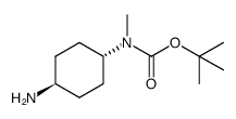 反式-(4-氨基环己基)(甲基)氨基甲酸叔丁酯结构式