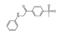 2-anilino-1-(4-methylsulfonylphenyl)ethanone Structure