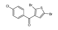 (4-chlorophenyl)-(2,5-dibromothiophen-3-yl)methanone结构式