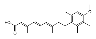 trans-9-(4-Methoxy-2,3,6-trimethylphenyl)-3,7-dimethyl-2,4,6-nonatriensaeure Structure