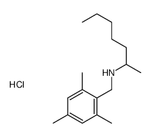N-[(2,4,6-trimethylphenyl)methyl]heptan-2-amine,hydrochloride结构式