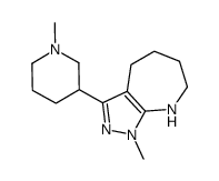 Pyrazolo[3,4-b]azepine, 1,4,5,6,7,8-hexahydro-1-methyl-3-(1-methyl-3-piperidinyl)- (9CI) picture