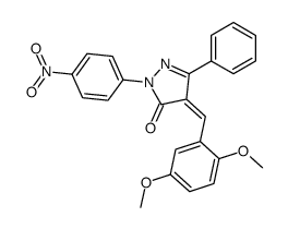 (4E)-4-[(2,5-dimethoxyphenyl)methylidene]-2-(4-nitrophenyl)-5-phenylpyrazol-3-one Structure