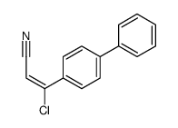 3-chloro-3-(4-phenylphenyl)prop-2-enenitrile结构式