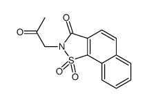 1,1-dioxo-2-(2-oxopropyl)benzo[g][1,2]benzothiazol-3-one结构式