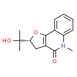 (2R)-2-(1-Hydroxy-1-methylethyl)-5-methyl-2,3,4,5-tetrahydrofuro[3,2-c]quinoline-4-one结构式