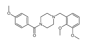 [4-[(2,3-dimethoxyphenyl)methyl]piperazin-1-yl]-(4-methoxyphenyl)methanone结构式