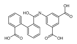 5-[[2-(2-carboxyphenyl)benzoyl]amino]benzene-1,3-dicarboxylic acid结构式