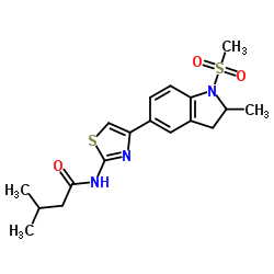 Butanamide, N-[4-[2,3-dihydro-2-methyl-1-(methylsulfonyl)-1H-indol-5-yl]-2-thiazolyl]-3-methyl- (9CI) Structure