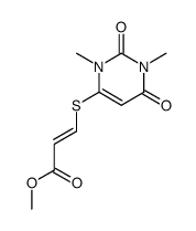 3-(1,3-dimethyl-2,6-dioxo-1,2,3,6-tetrahydro-pyrimidin-4-ylsulfanyl)-acrylic acid methyl ester Structure