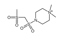 1,1-dimethyl-4-(methylsulfonylmethylsulfonyl)piperazin-1-ium Structure